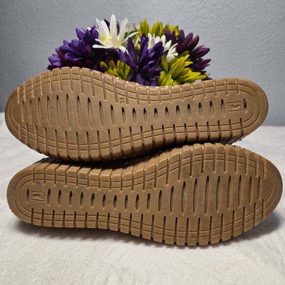 Spring Step Olive Green Leather Slip-on Wedge Loafer: Size:7.5 - 8 (38 EU) Women - Picture 7 of 10